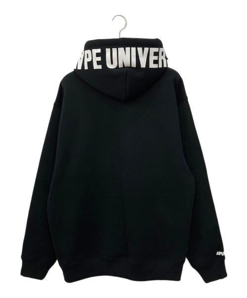 A BATHING APE（ア ベイシング エイプ）A BATHING APE (ア ベイシング エイプ) MOONFACE LOGO ZIP-UP HOODIE ブラック サイズ:XLの古着・服飾アイテム