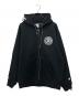 A BATHING APE（ア ベイシング エイプ）の古着「MOONFACE LOGO ZIP-UP HOODIE」｜ブラック
