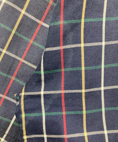 stussy（ステューシー）stussy (ステューシー) S/Sチェックシャツ ネイビー サイズ:Mの古着・服飾アイテム