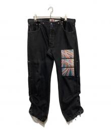 POLIQUANT（ポリクアント）の古着「501 リメイクデニムパンツ」｜ブラック