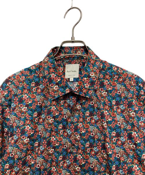 PAUL SMITH（ポールスミス）Paul Smith (ポールスミス) 花柄シャツ ブルー サイズ:SIZE 16の古着・服飾アイテム