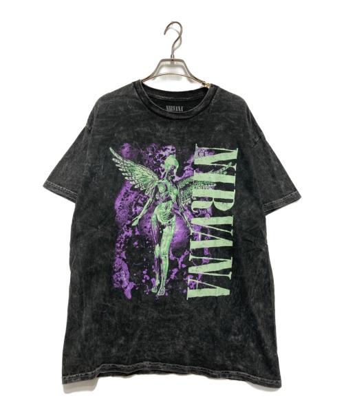 NIRVANA（ニルヴァーナ）NIRVANA (ニルバーナ) バンドTシャツ ブラック サイズ:Lの古着・服飾アイテム