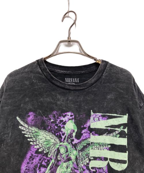 NIRVANA（ニルヴァーナ）NIRVANA (ニルバーナ) バンドTシャツ ブラック サイズ:Lの古着・服飾アイテム