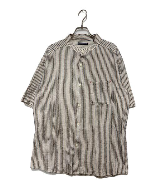 TIGRE BROCANTE（ティグルブロカンテ）TIGRE BROCANTE (ティグルブロカンテ) 刺し子バンドカラーシャツ ベージュ サイズ:Mの古着・服飾アイテム