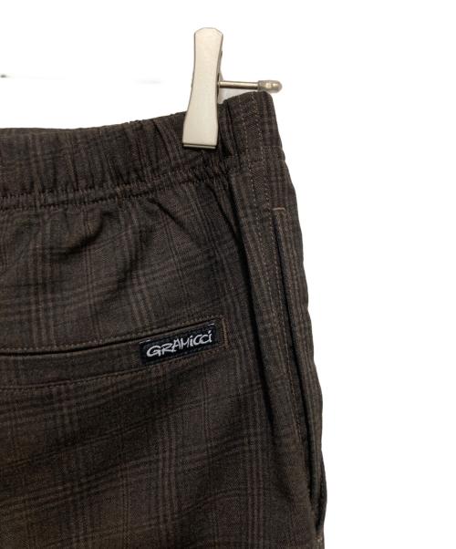GRAMICCI（グラミチ）GRAMICCI (グラミチ) 417 by EDIFICE (417 バイ エディフィス) 別注 LANATECチェックパンツ ブラウン サイズ:S 未使用品の古着・服飾アイテム