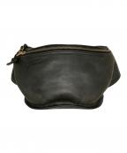 SLOWスロウ）の古着「レザーボディーバッグ」｜ブラック