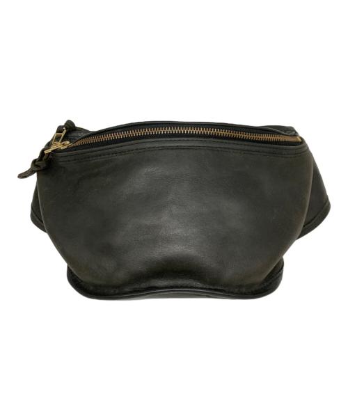 SLOW（スロウ）SLOW (スロウ) レザーボディーバッグ ブラックの古着・服飾アイテム