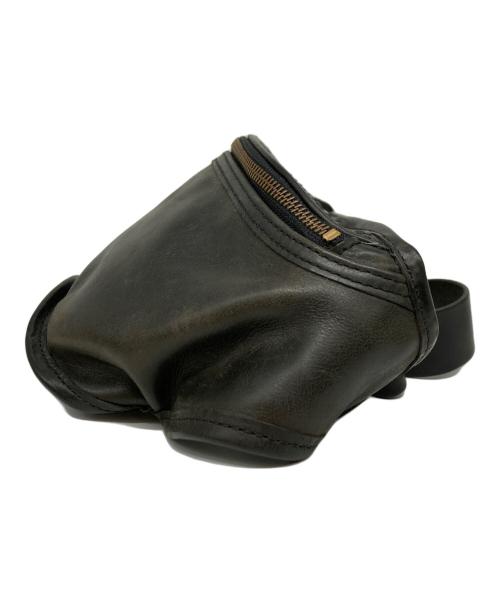 SLOW（スロウ）SLOW (スロウ) レザーボディーバッグ ブラックの古着・服飾アイテム