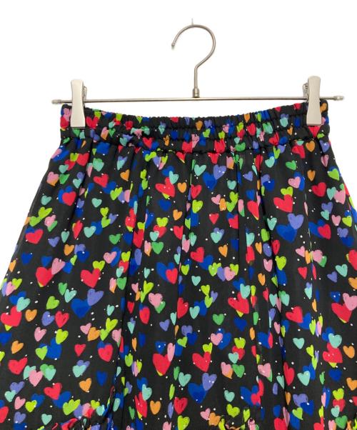 DOUBLE STANDARD CLOTHING（ダブルスタンダードクロージング）DOUBLE STANDARD CLOTHING (ダブルスタンダードクロージング) ハートプリント ティアードスカート ブラック サイズ:SIZE 36の古着・服飾アイテム