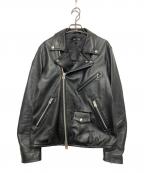 JACKROSEジャックローズ）の古着「ダブルライダースジャケット」｜ブラック
