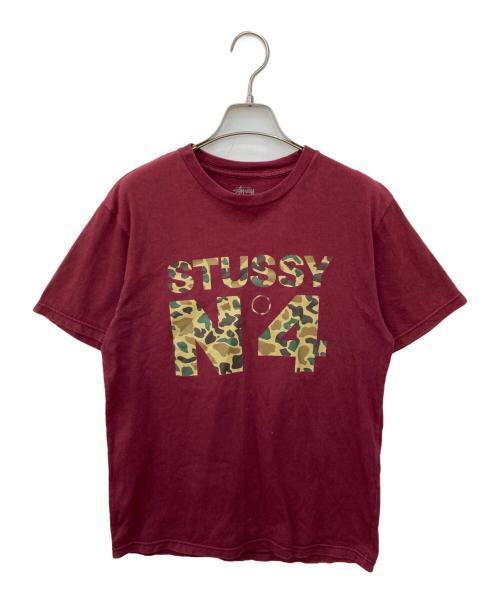 stussy（ステューシー）stussy (ステューシー) プリントTシャツ ボルドー サイズ:Mの古着・服飾アイテム