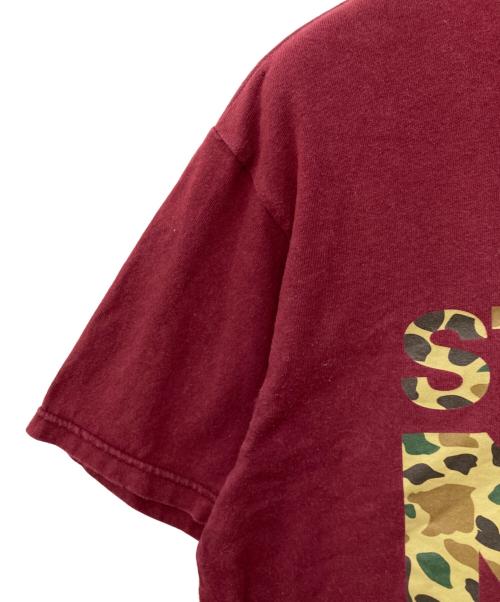 stussy（ステューシー）stussy (ステューシー) プリントTシャツ ボルドー サイズ:Mの古着・服飾アイテム