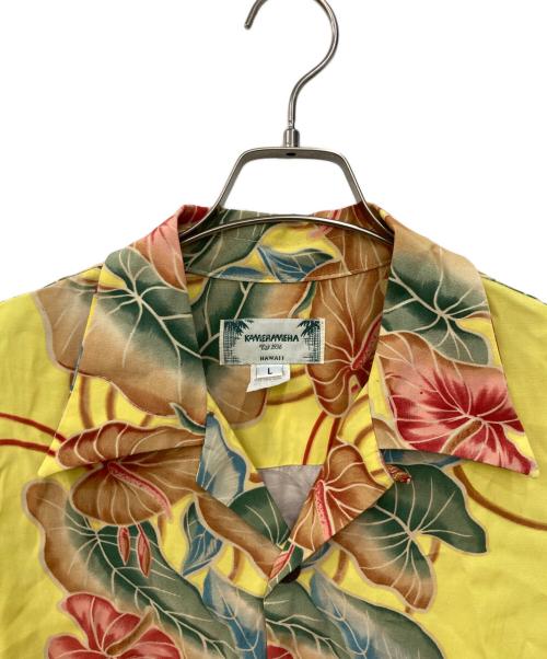 KAMEHAMEHA（カメハメハ）KAMEHAMEHA (カメハメハ) アロハシャツ イエロー サイズ:Lの古着・服飾アイテム