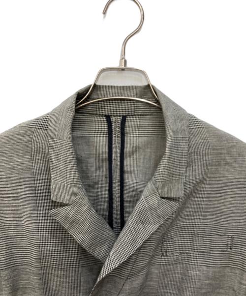 BEAMS BOY（ビームスボーイ）BEAMS BOY (ビームスボーイ) チェックロングダブルジャケット ブラウン サイズ:1の古着・服飾アイテム