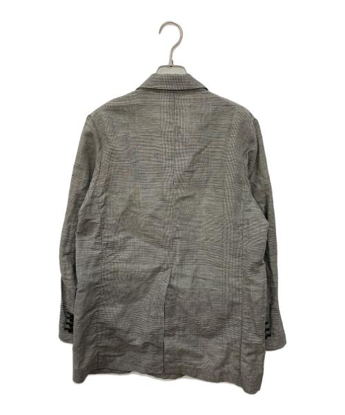 BEAMS BOY（ビームスボーイ）BEAMS BOY (ビームスボーイ) チェックロングダブルジャケット ブラウン サイズ:1の古着・服飾アイテム