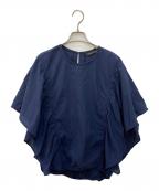 mizuiro-indミズイロインド）の古着「ギャザーブラウス」｜ネイビー