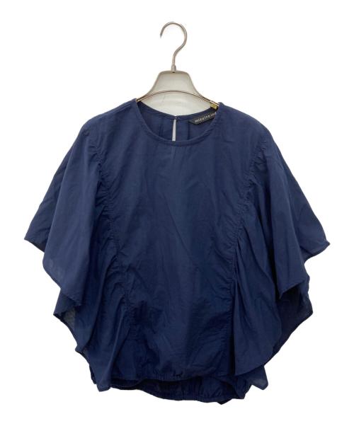 mizuiro-ind（ミズイロインド）mizuiro-ind (ミズイロインド) ギャザーブラウス ネイビー サイズ:3の古着・服飾アイテム
