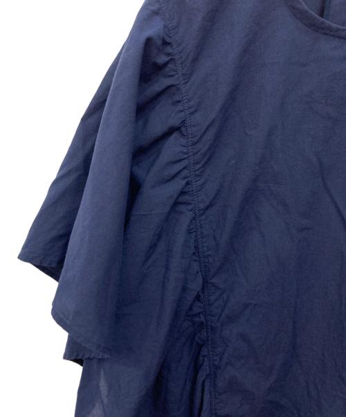 mizuiro-ind（ミズイロインド）mizuiro-ind (ミズイロインド) ギャザーブラウス ネイビー サイズ:3の古着・服飾アイテム