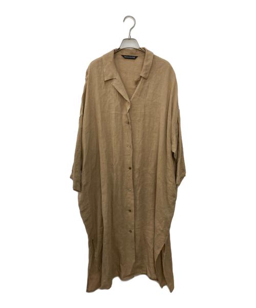 mizuiro-ind（ミズイロインド）mizuiro-ind (ミズイロインド) リネンシャツワンピース ベージュ サイズ:不明の古着・服飾アイテム