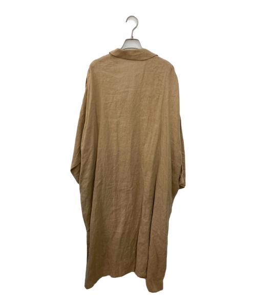 mizuiro-ind（ミズイロインド）mizuiro-ind (ミズイロインド) リネンシャツワンピース ベージュ サイズ:不明の古着・服飾アイテム