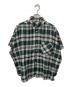 BEAMS BOY（ビームスボーイ）の古着「リネン チェック ボタンダウン シャツ」｜グリーン