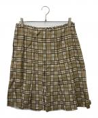 BURBERRY LONDONバーバリーロンドン）の古着「チェックスカート」｜ブラウン