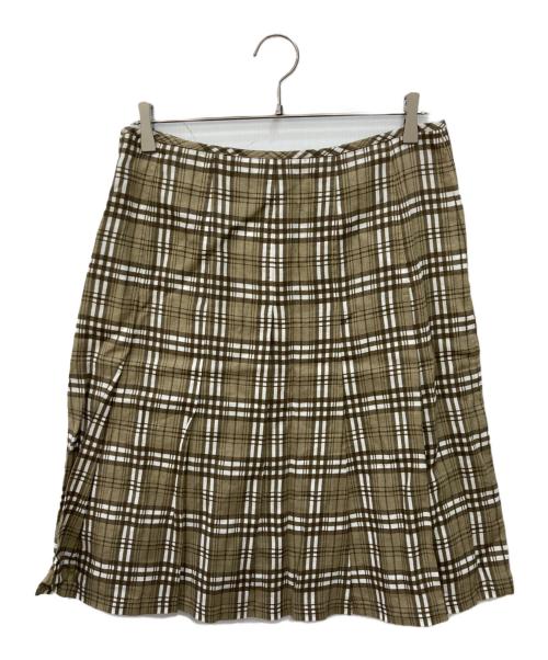 BURBERRY LONDON（バーバリーロンドン）BURBERRY LONDON (バーバリーロンドン) チェックスカート ブラウン サイズ:SIZE44の古着・服飾アイテム