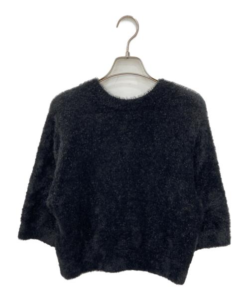 UNITED ARROWS TOKYO（ユナイテッドアローズトウキョウ）UNITED ARROWS TOKYO (ユナイテッドアローズトウキョウ) リボンヤーン 2WAY ニットカーディガン ブラック サイズ:不明の古着・服飾アイテム