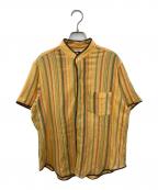 Engineered Garmentsエンジニアドガーメンツ）の古着「バンドカラーシャツ」｜オレンジ