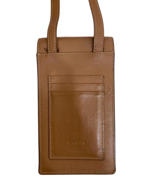TOD'S（トッズ）TOD'S (トッズ) Tタイムレス レザー ショルダーバッグ ブラウンの古着・服飾アイテム