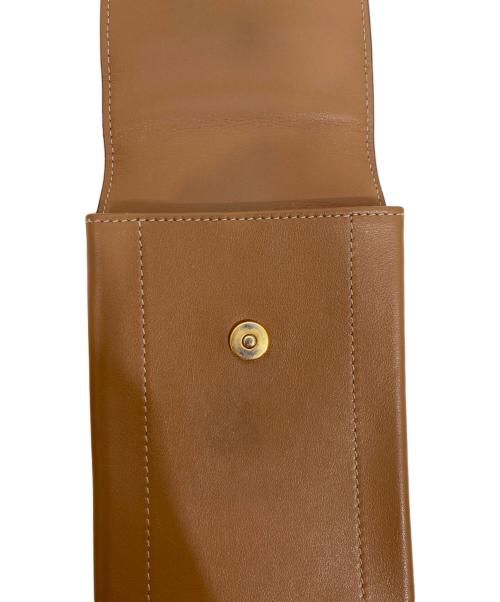 TOD'S（トッズ）TOD'S (トッズ) Tタイムレス レザー ショルダーバッグ ブラウンの古着・服飾アイテム