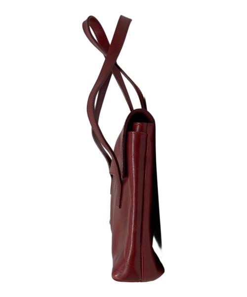 HIROFU（ヒロフ）HIROFU (ヒロフ) レザーハンドバッグ レッドの古着・服飾アイテム