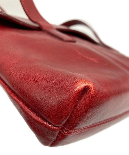 HIROFU（ヒロフ）HIROFU (ヒロフ) レザーハンドバッグ レッドの古着・服飾アイテム