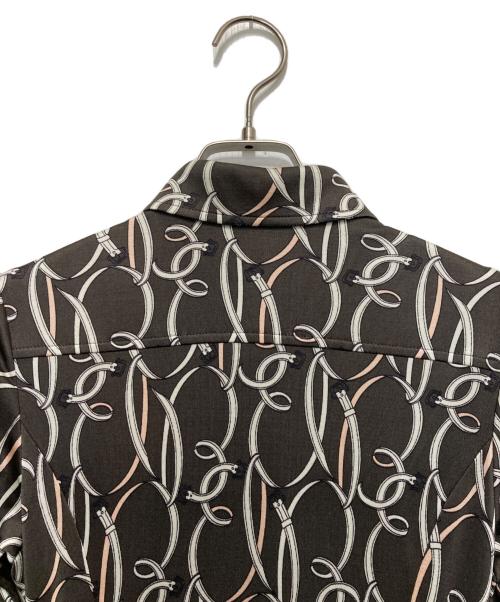 BURBERRY LONDON（バーバリーロンドン）BURBERRY LONDON (バーバリーロンドン) シルク総柄ワンピース ブラウン サイズ:SIZE 38の古着・服飾アイテム