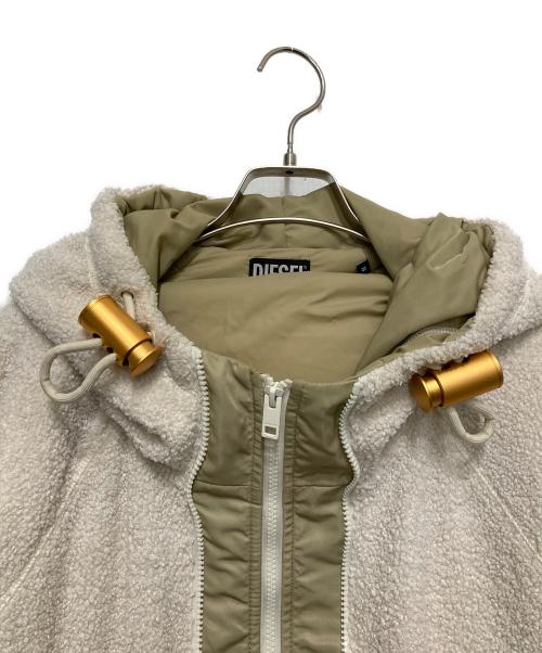DIESEL（ディーゼル）DIESEL (ディーゼル) G-TEDDY ボアジャケット アイボリー サイズ:Sの古着・服飾アイテム