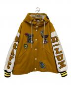 DIESELディーゼル）の古着「ワッペンスタジャン」｜マスタード×ホワイト