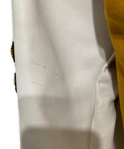 DIESEL（ディーゼル）DIESEL (ディーゼル) ワッペンスタジャン マスタード×ホワイト サイズ:Sの古着・服飾アイテム