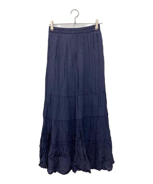 SLOBE IENA（スローブ イエナ）SLOBE IENA (スローブ イエナ) レーヨンクレープティアードスカート ネイビー サイズ:38の古着・服飾アイテム