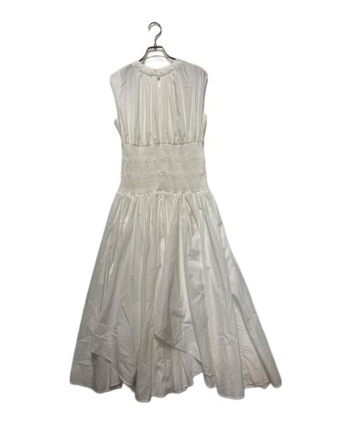 emmi atelier（エミアトリエ）emmi atelier (エミアトリエ) シャーリングフレアワンピース ホワイト サイズ:SIZE 0の古着・服飾アイテム