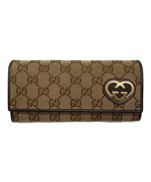 GUCCI（グッチ）GUCCI (グッチ) 長財布 ブラウンの古着・服飾アイテム