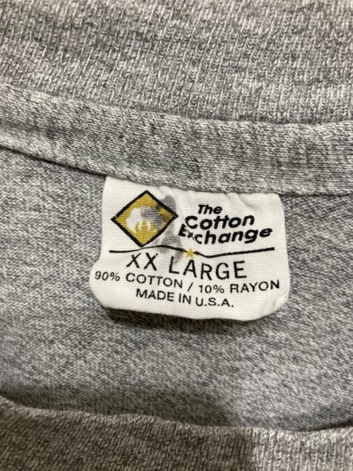 the cotton Exchange（ザコットンエクスチェンジ）The Cotton Exchange (ザコットンエクスチェンジ) プリントTシャツ グレー サイズ:XXLの古着・服飾アイテム