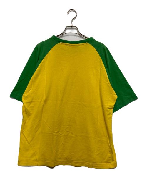 PUMA（プーマ）PUMA (プーマ) ラグランTシャツ グリーン×イエロー サイズ:XXLの古着・服飾アイテム