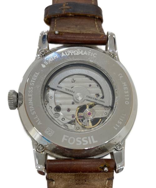 FOSSIL（フォッシル）FOSSIL (フォッシル) TOWNSMAN オートマティック ブラウン レザーウォッチ ネイビーの古着・服飾アイテム