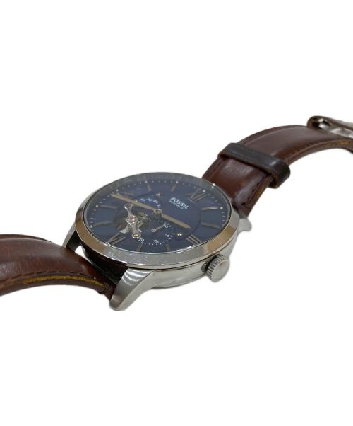 FOSSIL（フォッシル）FOSSIL (フォッシル) TOWNSMAN オートマティック ブラウン レザーウォッチ ネイビーの古着・服飾アイテム