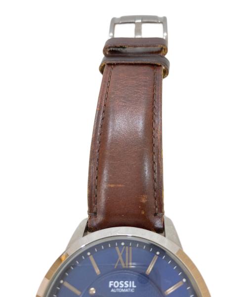 FOSSIL（フォッシル）FOSSIL (フォッシル) TOWNSMAN オートマティック ブラウン レザーウォッチ ネイビーの古着・服飾アイテム