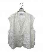 solamonet pocheソラモナ ポッシェ）の古着「リネンベスト」｜ホワイト