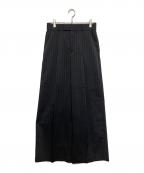 Nobleノーブル）の古着「ストライプツイルストレッチスラックス」｜ブラック