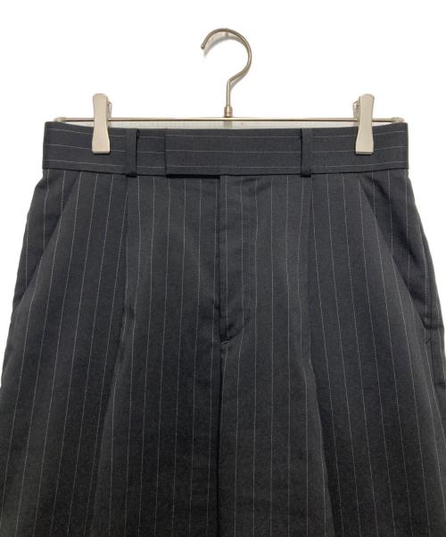 Noble（ノーブル）Noble (ノーブル) ストライプツイルストレッチスラックス ブラック サイズ:SIZE 40の古着・服飾アイテム