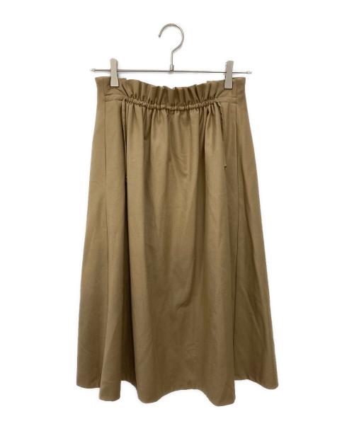BALLSEY（ボールジィ）BALLSEY (ボールジィ) ウールサキソニーフロントギャザースカート ブラウン サイズ:SIZE 34の古着・服飾アイテム