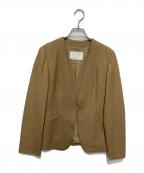 BALLSEYボールジィ）の古着「ウールサキソニー ノーカラージャケット」｜ブラウン